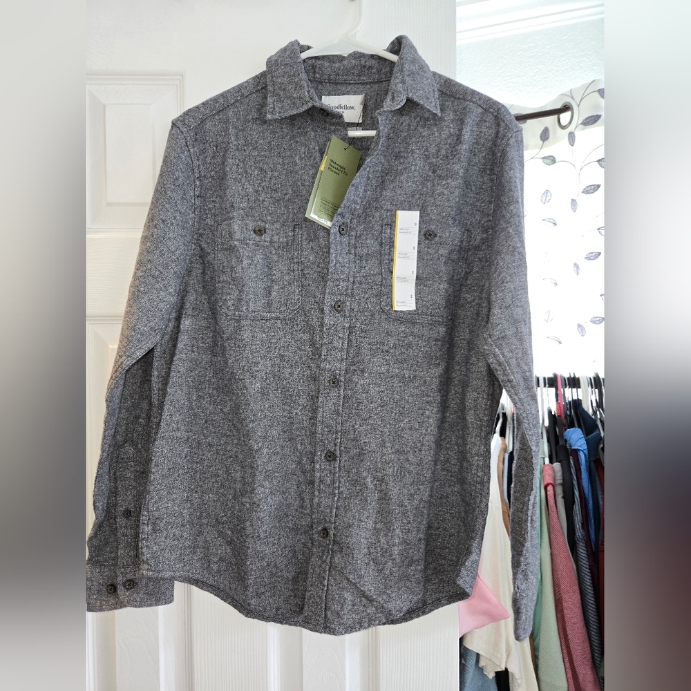 Men's Gray Button-Up Jacket